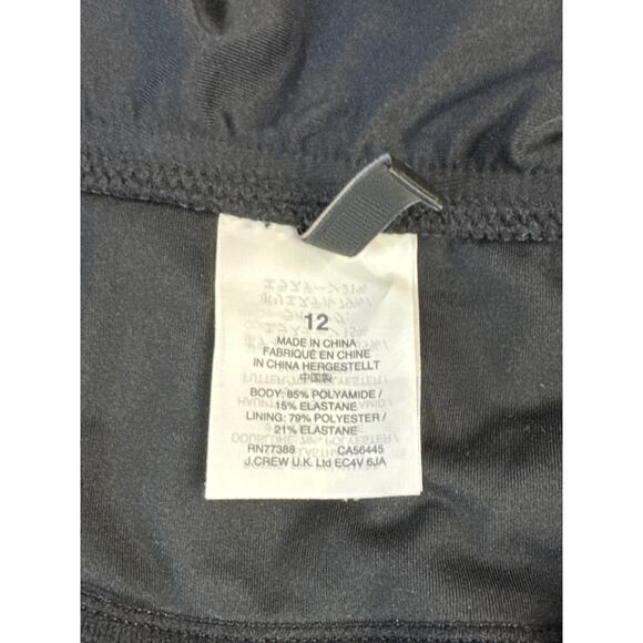 J. Crew Ruffle Tiered One Piece Swimsuit Full Coverage Black Size 12 - Picture 7 of 7